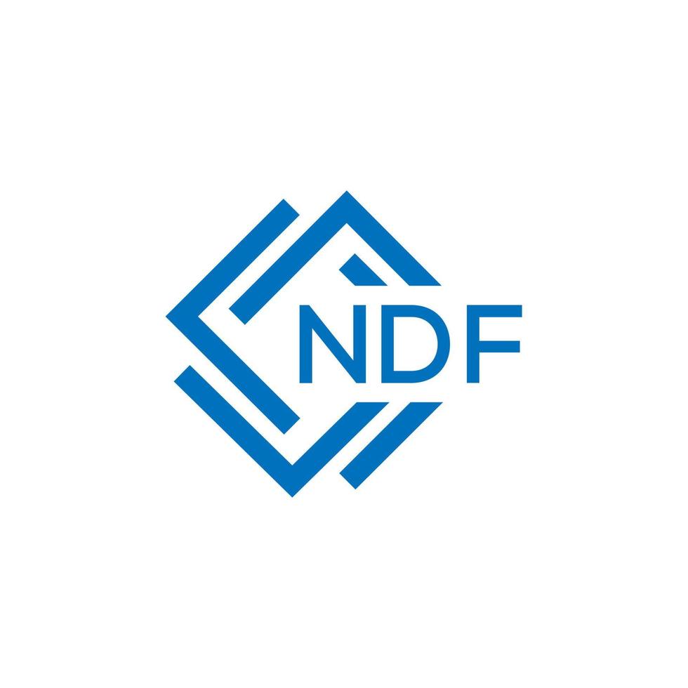 ndf letra logo diseño en blanco antecedentes. ndf creativo circulo letra logo concepto. ndf letra diseño. vector