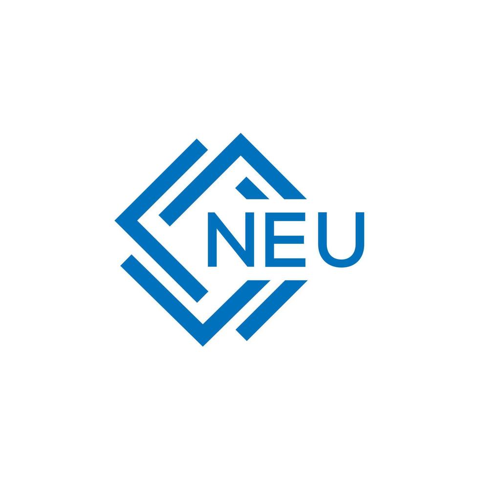 NEU letter logo design on white background. NEU creative circle letter logo concept. NEU letter design. vector