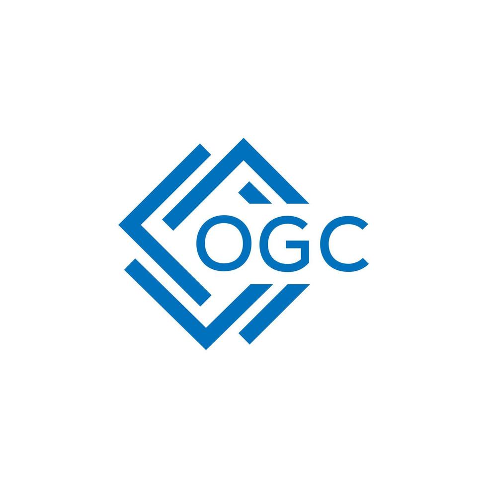 OGC letra logo diseño en blanco antecedentes. OGC creativo circulo letra logo concepto. OGC letra diseño. vector