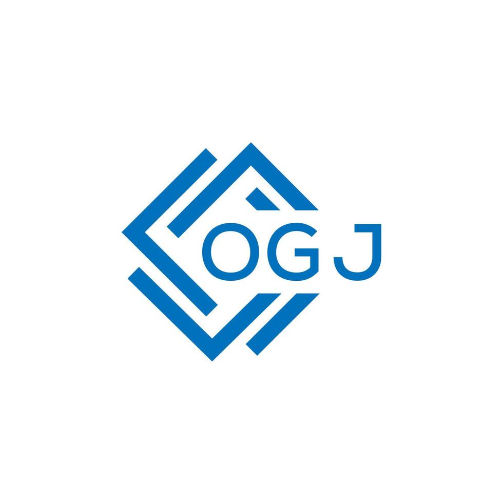 OGJ letter logo design on white background. OGJ creative circle letter logo concept. OGJ letter design. vector