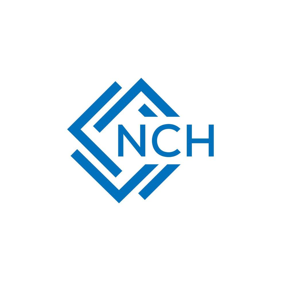 NCH letter logo design on white background. NCH creative circle letter logo concept. NCH letter design. vector