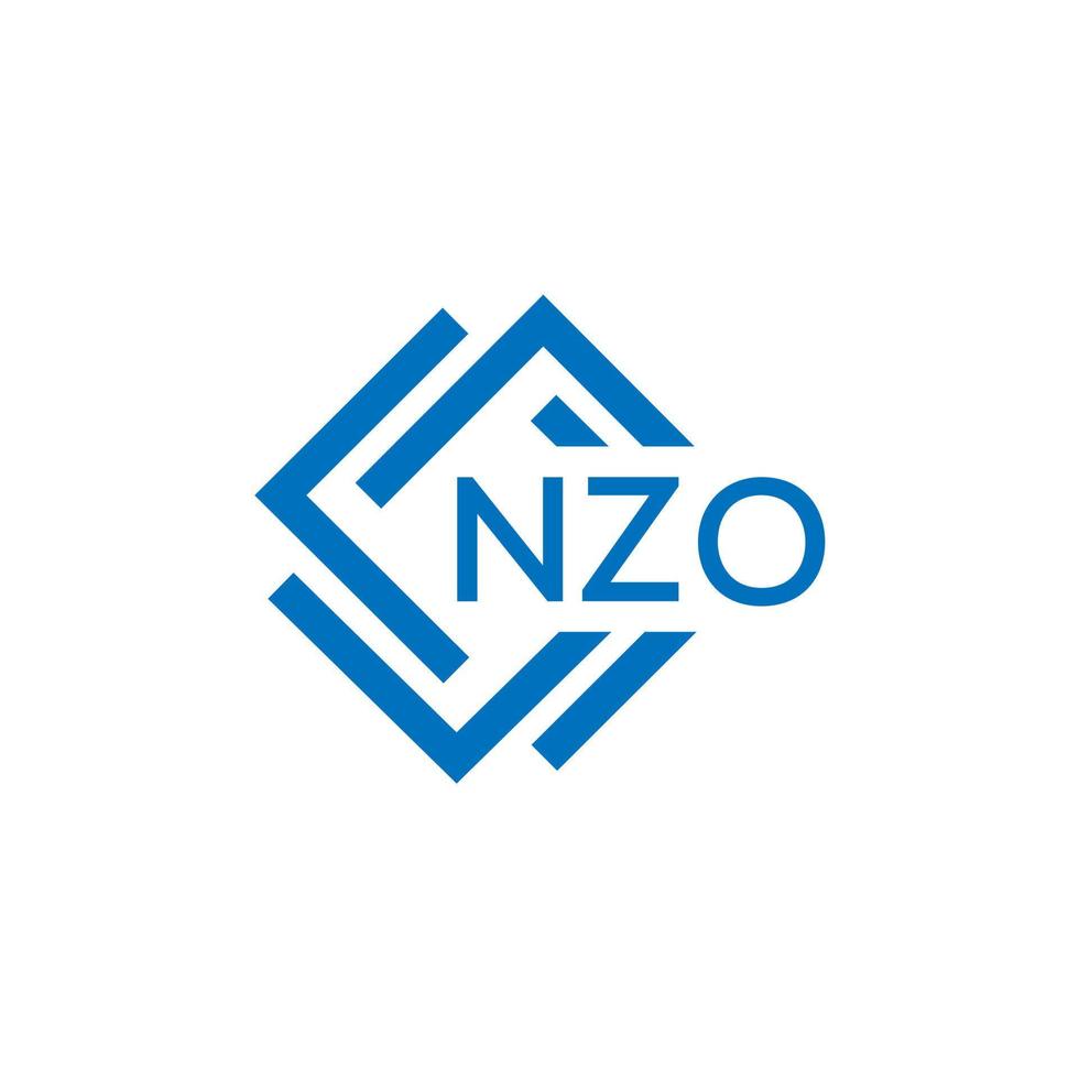 nzo letra logo diseño en blanco antecedentes. nzo creativo circulo letra logo concepto. nzo letra diseño. vector