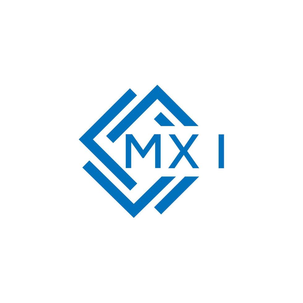MXI letter logo design on white background. MXI creative circle letter logo concept. MXI letter design. vector