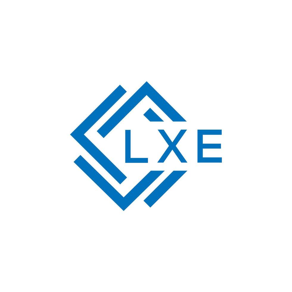 lxe letra logo diseño en blanco antecedentes. lxe creativo circulo letra logo concepto. lxe letra diseño. vector