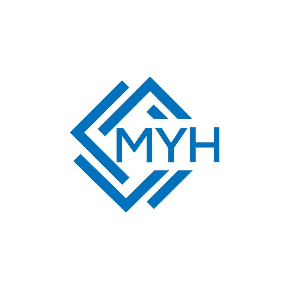 MYH letter logo design on white background. MYH creative circle letter logo concept. MYH letter design. vector