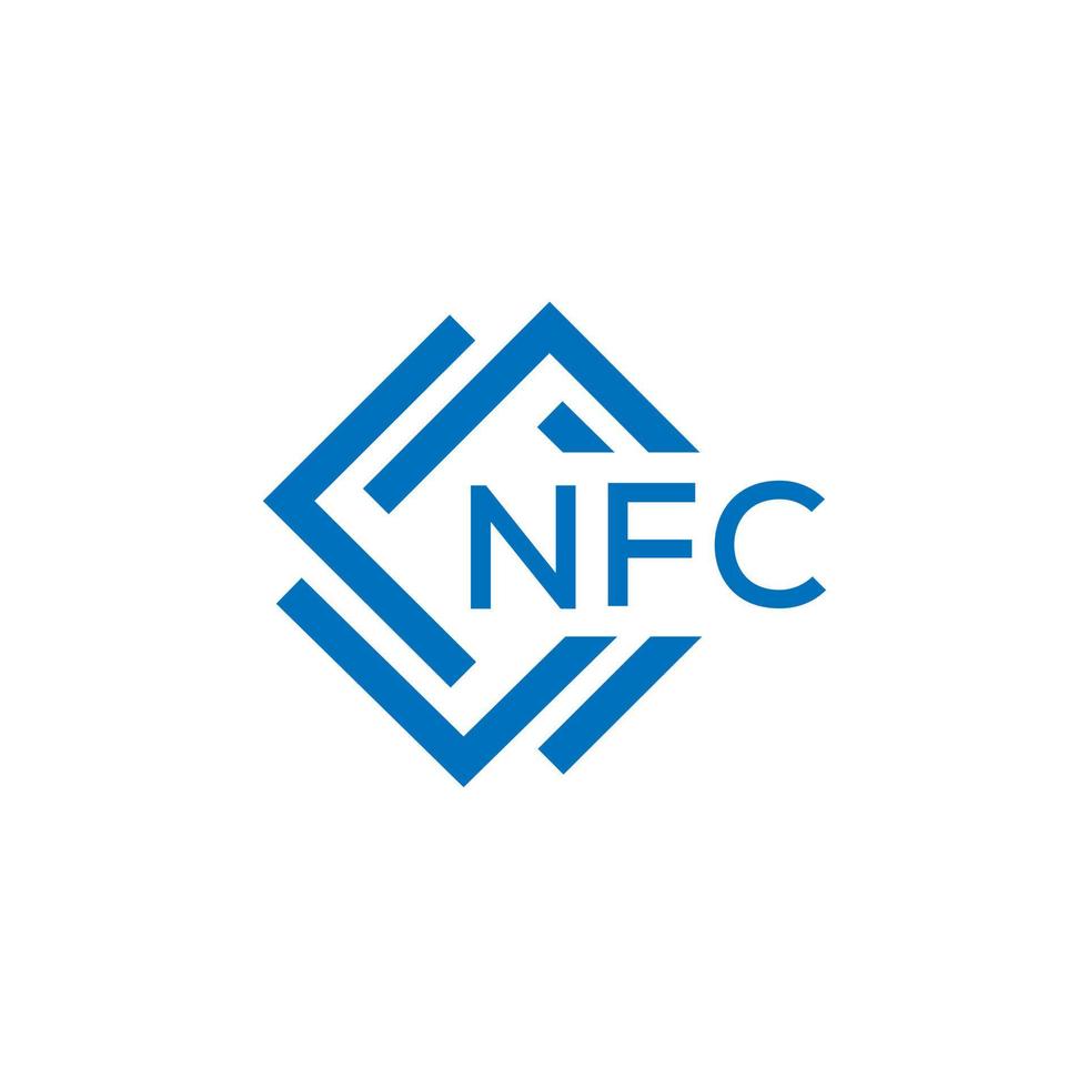 NFC letter logo design on white background. NFC creative circle letter logo concept. NFC letter design. vector