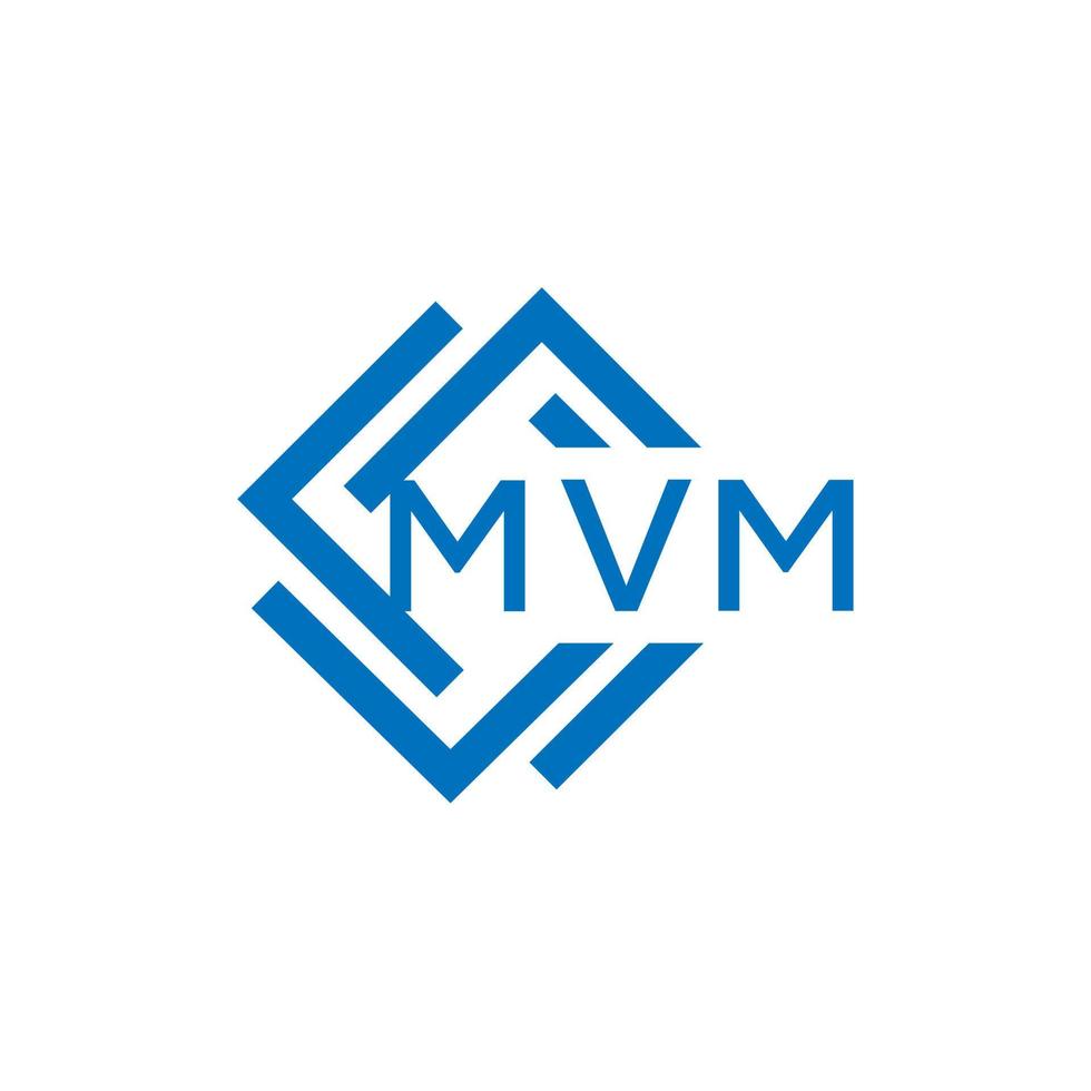 mvm letra logo diseño en blanco antecedentes. mvm creativo circulo letra logo concepto. mvm letra diseño. vector