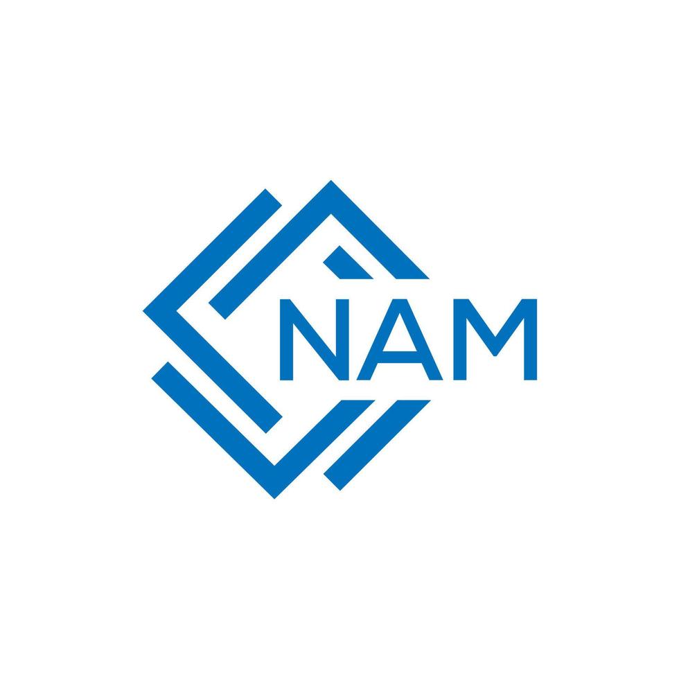 nam letra logo diseño en blanco antecedentes. nam creativo circulo letra logo concepto. nam letra diseño. vector