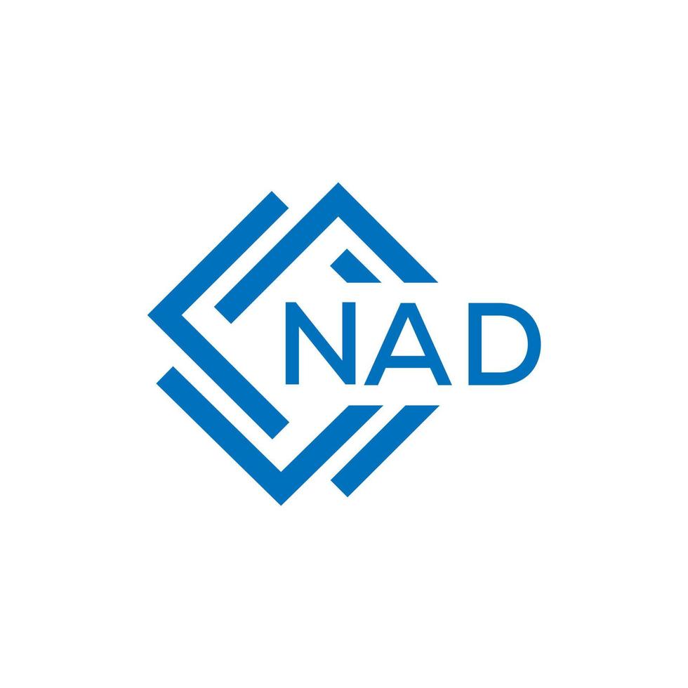 nad letra logo diseño en blanco antecedentes. nad creativo circulo letra logo concepto. nad letra diseño. vector