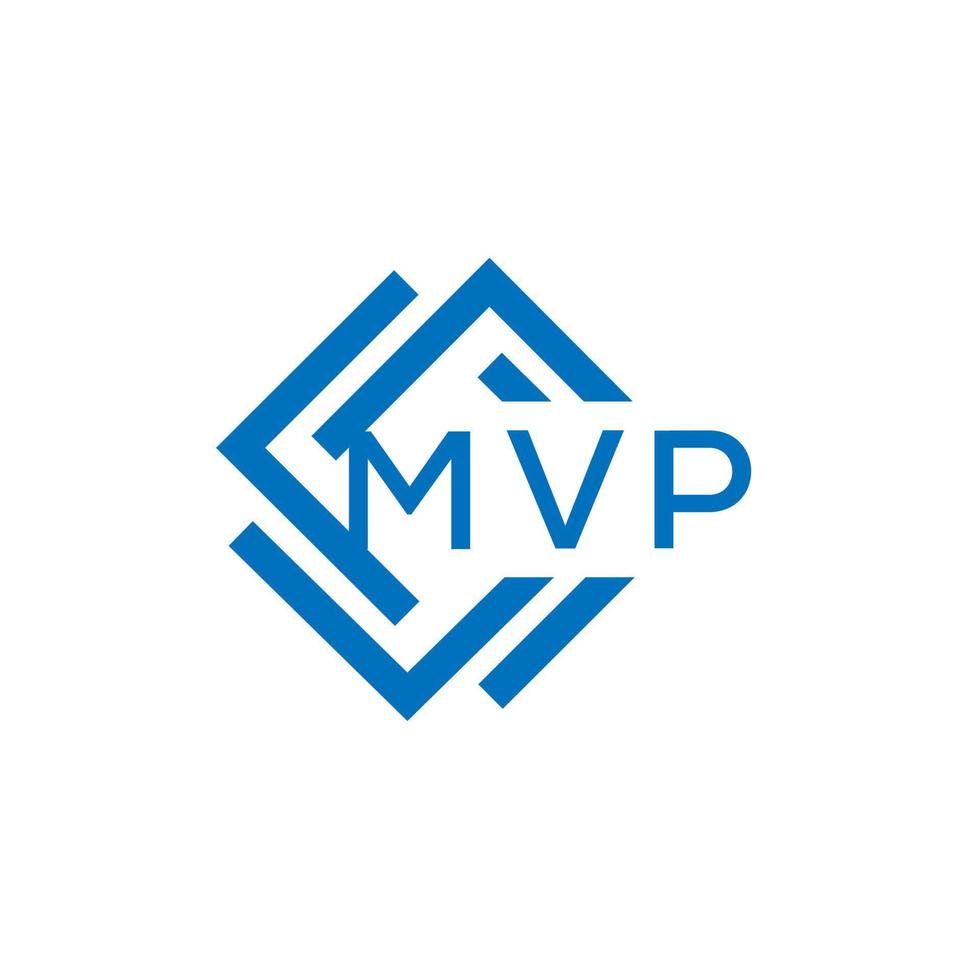 mvp letra logo diseño en blanco antecedentes. mvp creativo circulo letra logo concepto. mvp letra diseño. vector