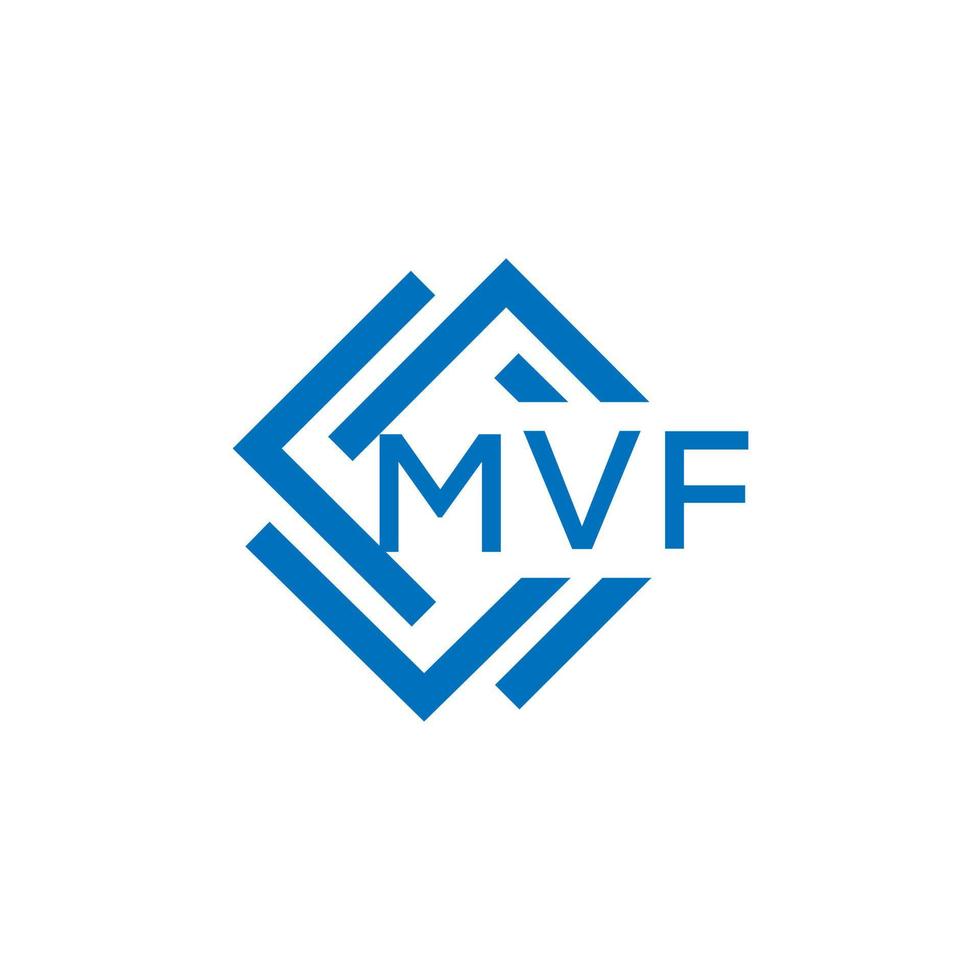 mvf letra logo diseño en blanco antecedentes. mvf creativo circulo