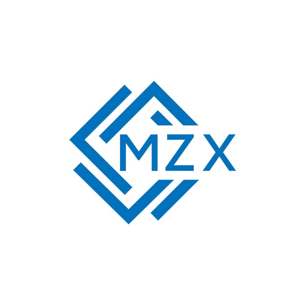 mzx letra logo diseño en blanco antecedentes. mzx creativo circulo letra logo concepto. mzx letra diseño. vector