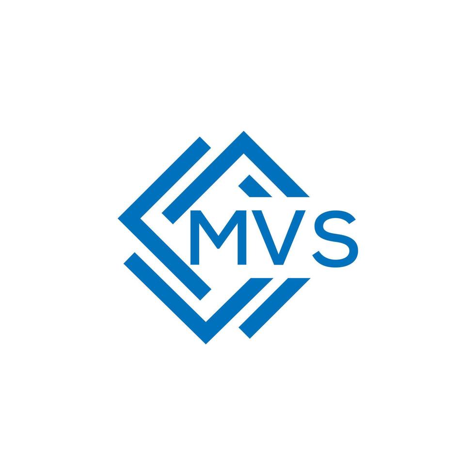 MVS letter logo design on white background. MVS creative circle letter logo concept. MVS letter design. vector