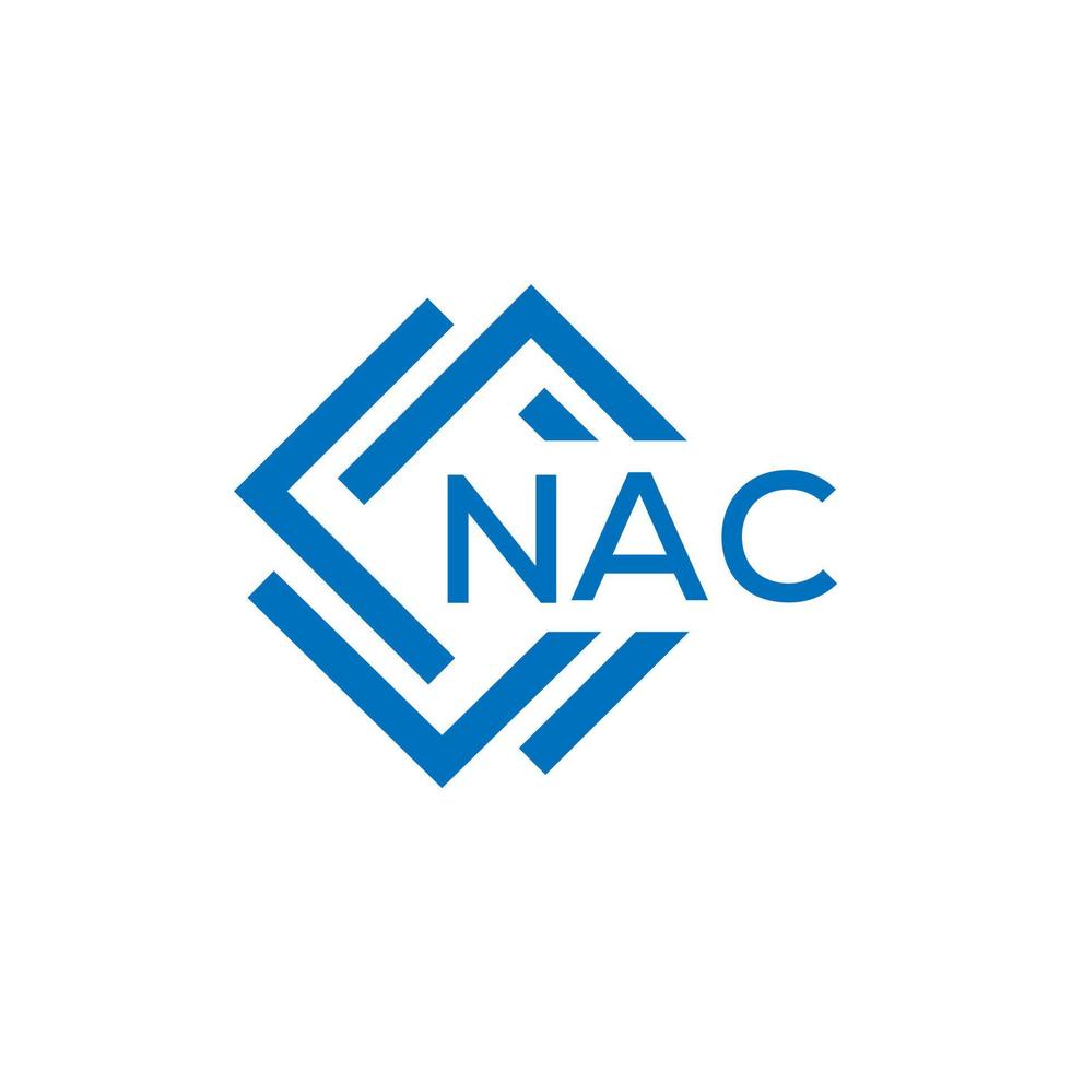 nac letra logo diseño en blanco antecedentes. nac creativo circulo letra logo concepto. nac letra diseño. vector