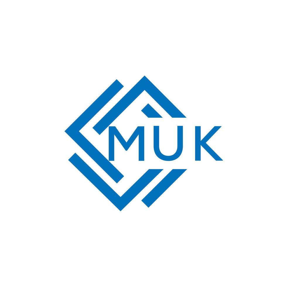MUK letter logo design on white background. MUK creative circle letter logo concept. MUK letter design. vector