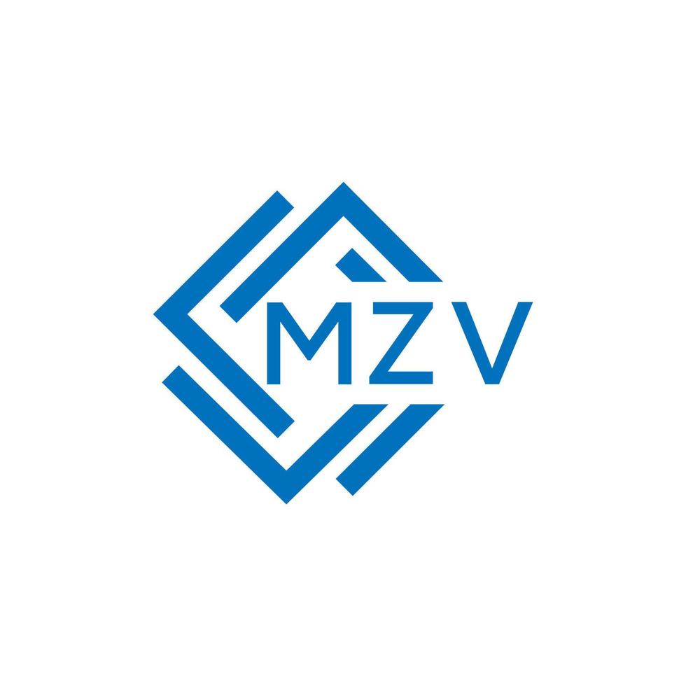 mzv letra diseño. vector