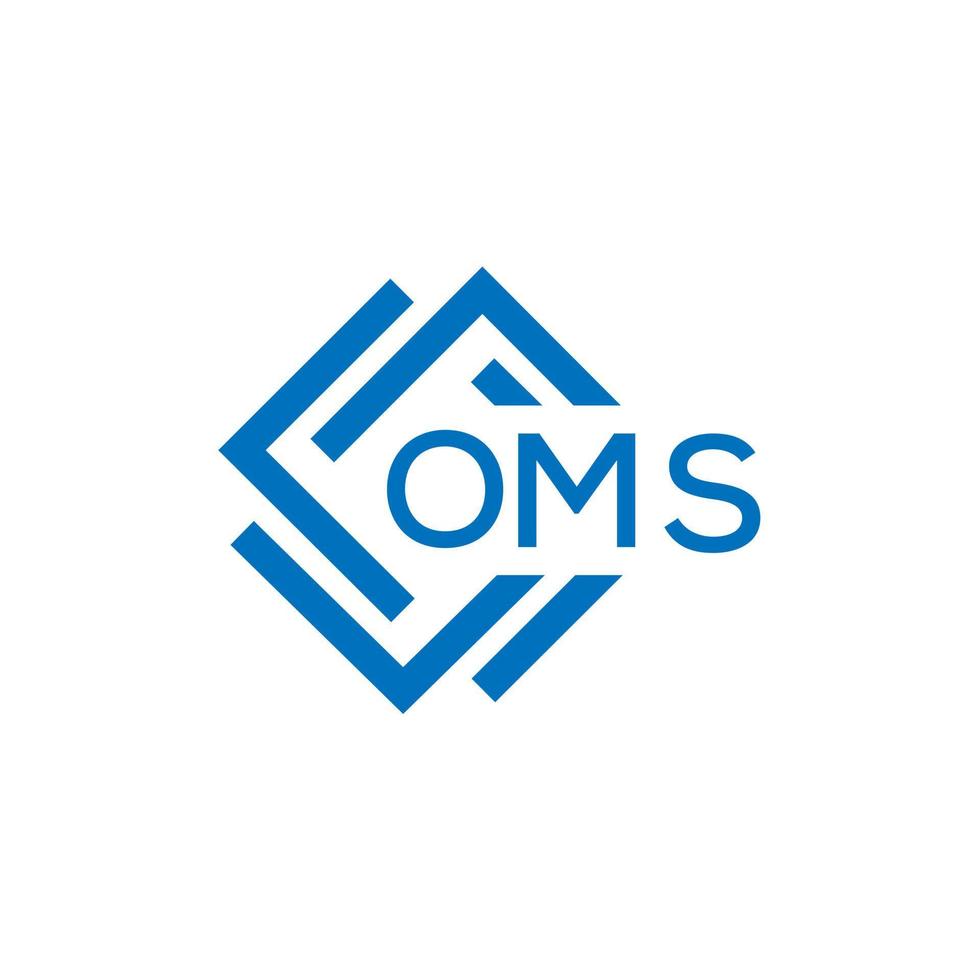 oms letra logo diseño en blanco antecedentes. oms creativo circulo letra logo concepto. oms letra diseño. vector