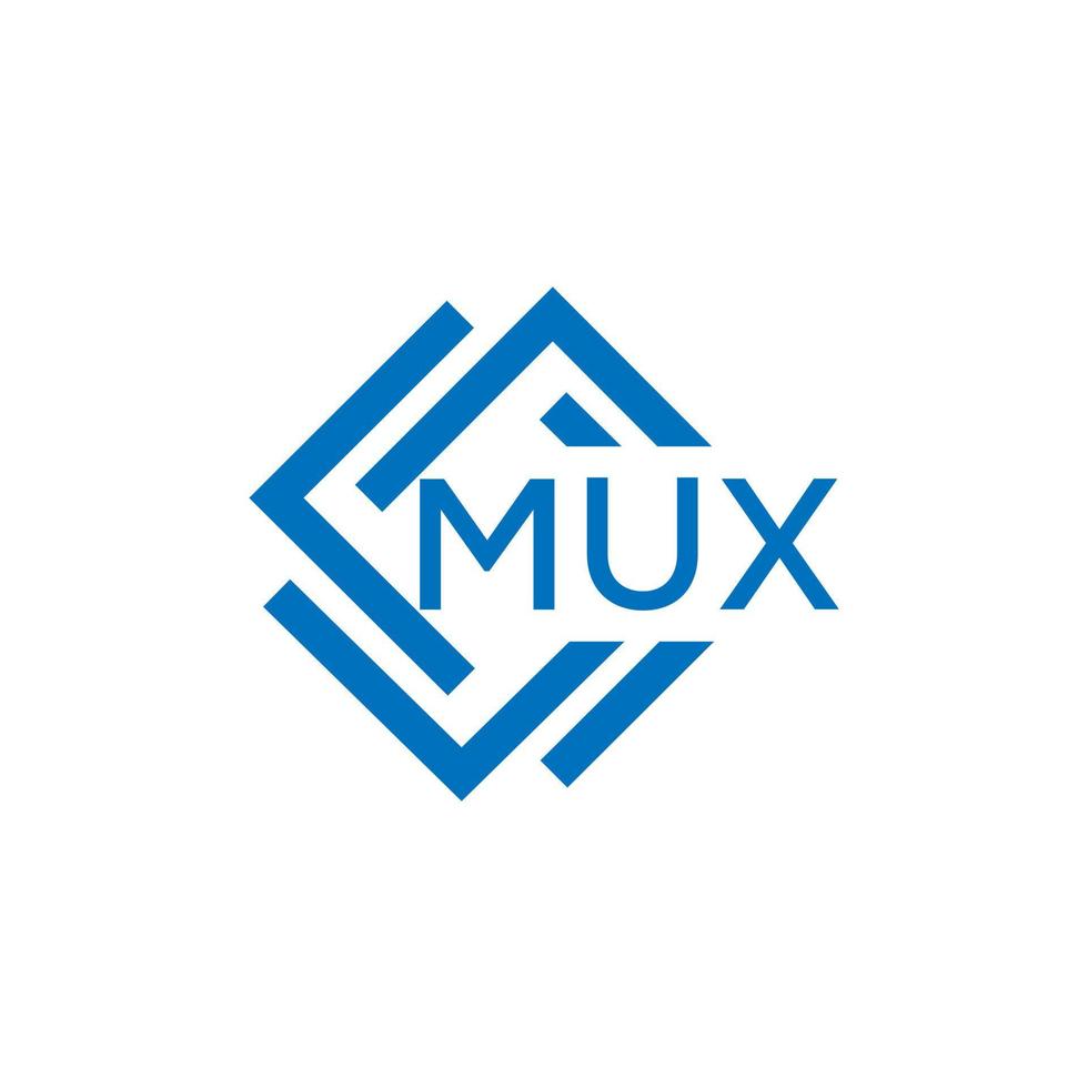 mux creativo circulo letra logo concepto. mux letra diseño. vector