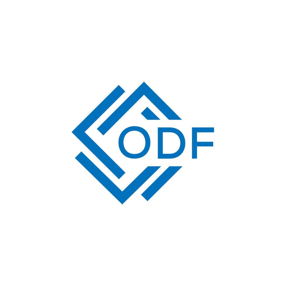 ODF letter logo design on white background. ODF creative circle letter logo concept. ODF letter design. vector