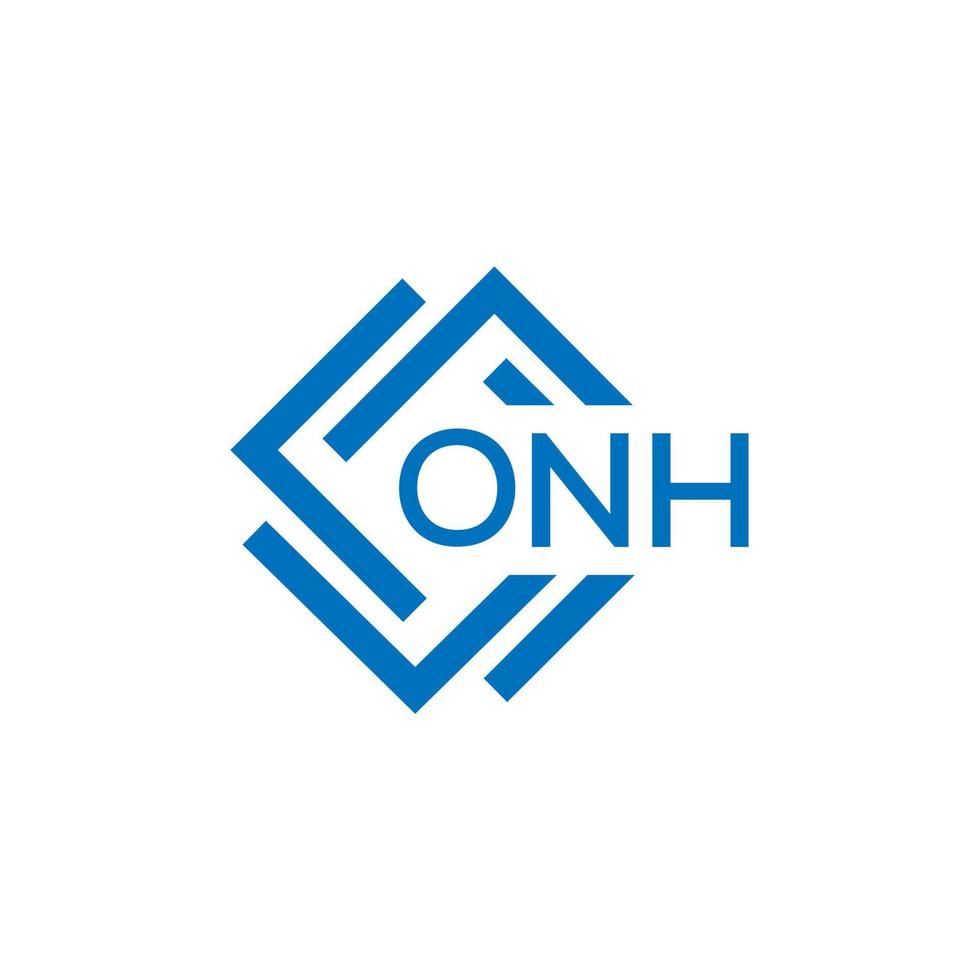 ONH letter logo design on white background. ONH creative circle letter logo concept. ONH letter design. vector