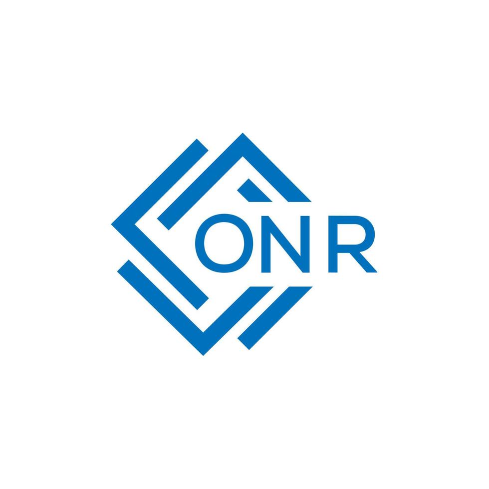 ONR letter logo design on white background. ONR creative circle letter logo concept. ONR letter design. vector