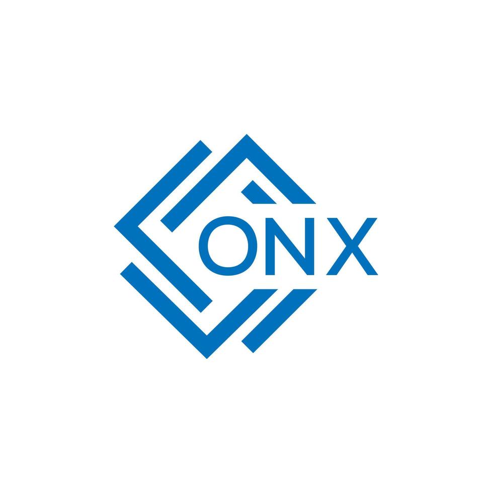 onx letra logo diseño en blanco antecedentes. onx creativo circulo letra logo concepto. onx letra diseño. vector