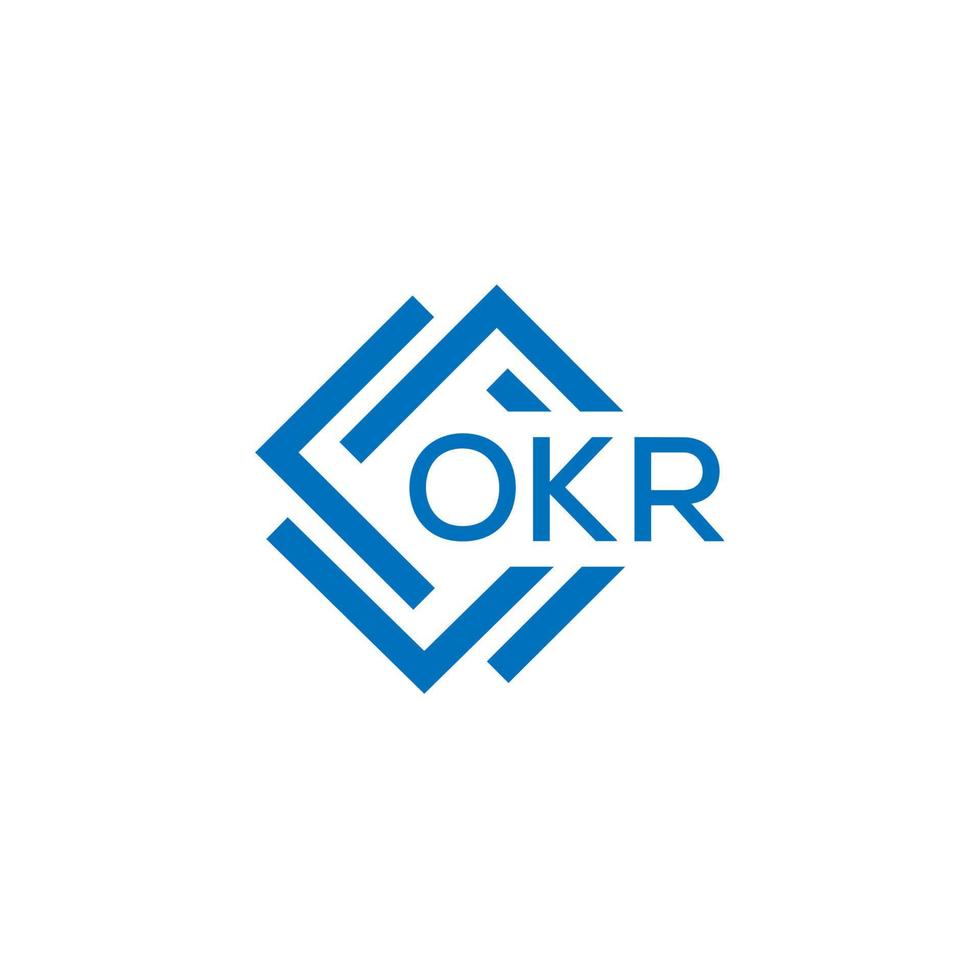 OKR letter logo design on white background. OKR creative circle letter logo concept. OKR letter design. vector