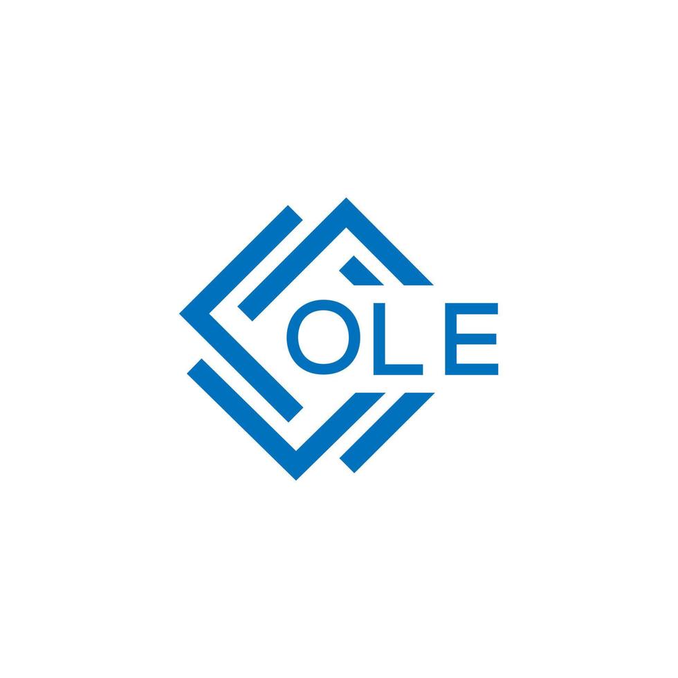 OLE letter logo design on white background. OLE creative circle letter logo concept. OLE letter design. vector