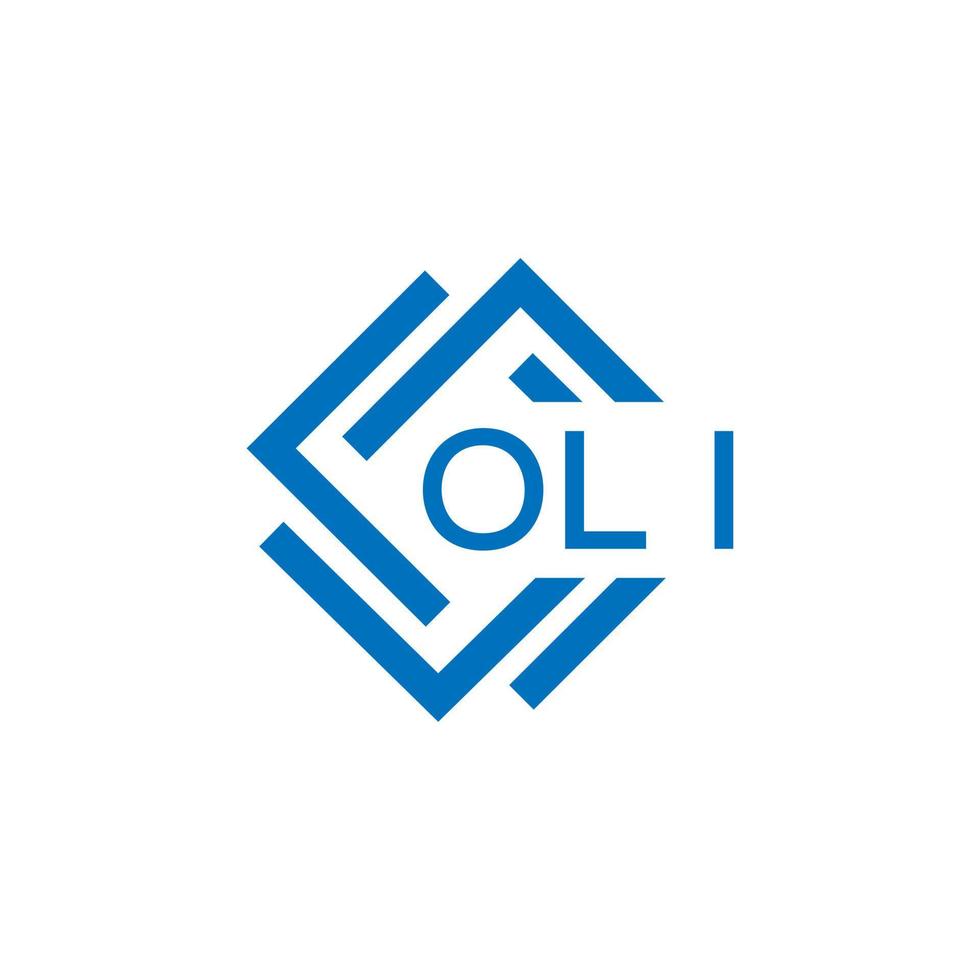 OLI letter logo design on white background. OLI creative circle letter logo concept. OLI letter design. vector