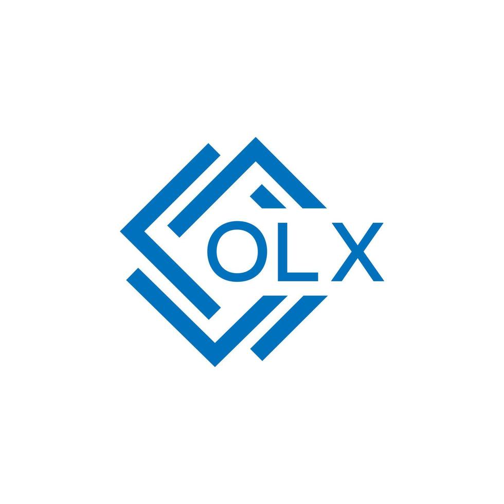 OLX letter logo design on white background. OLX creative circle letter logo concept. OLX letter design. vector