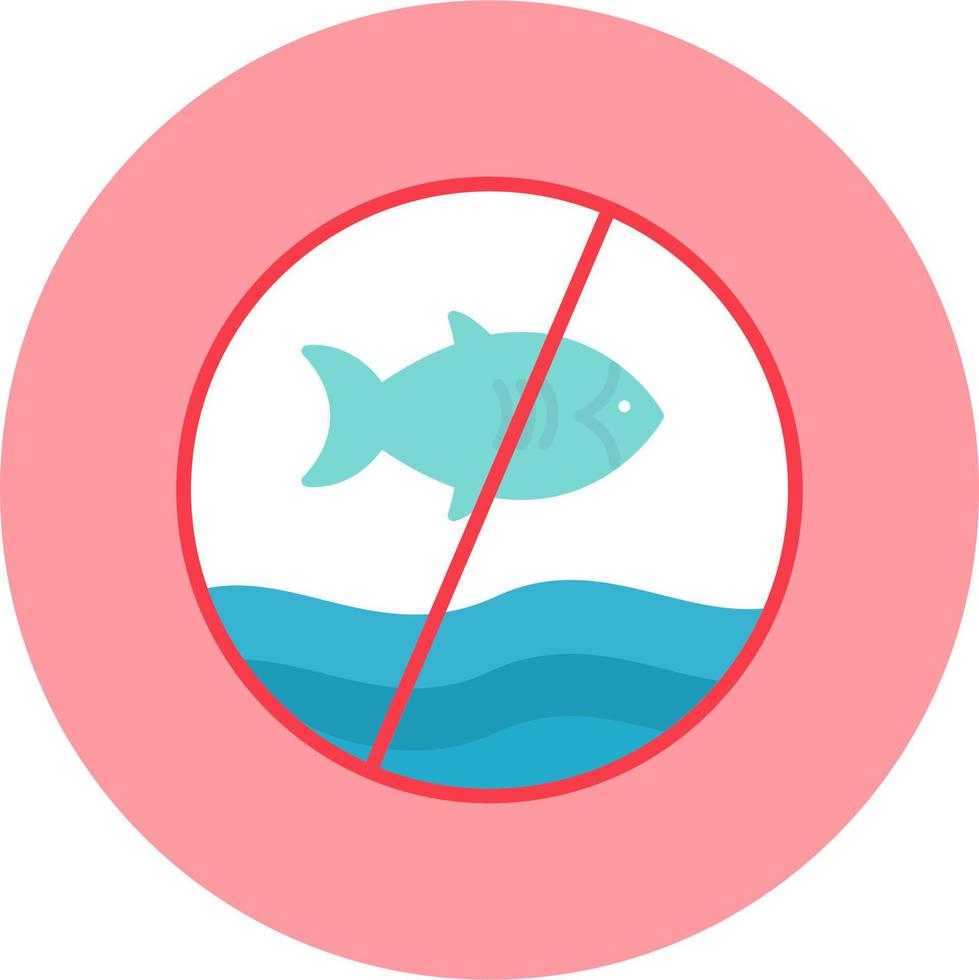 No Fishing Vector Icon