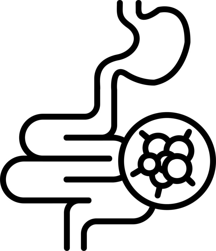 Intestines Cancer Vector Icon