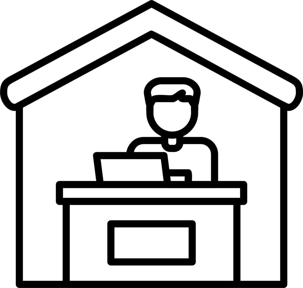 Work From Home Vector Icon