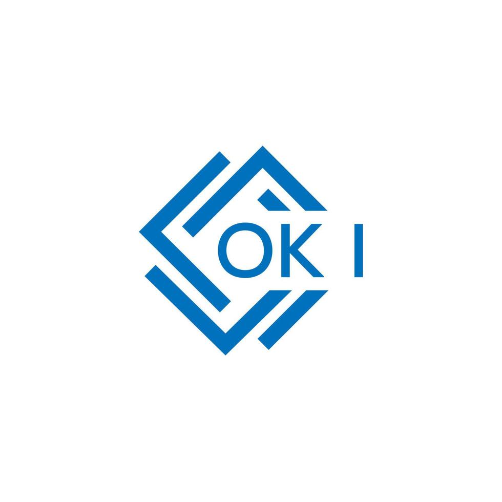 OKI letter logo design on white background. OKI creative circle letter logo concept. OKI letter design. vector