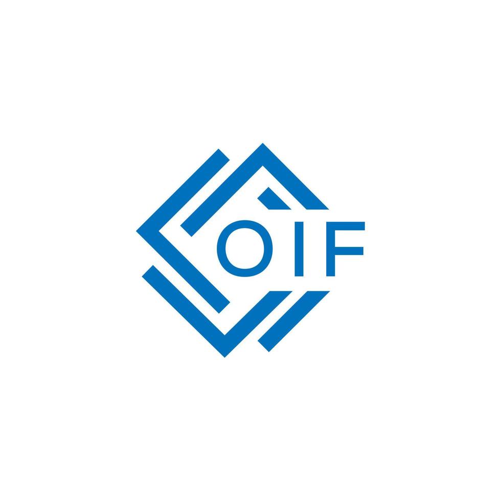 oif letra logo diseño en blanco antecedentes. oif creativo circulo letra logo concepto. oif letra diseño. vector