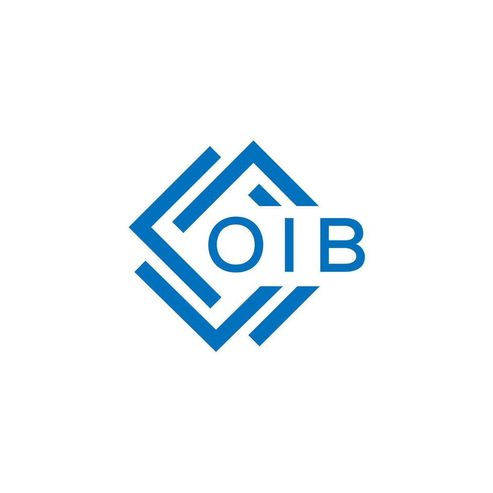 oib letra logo diseño en blanco antecedentes. oib creativo circulo letra logo concepto. oib letra diseño. vector