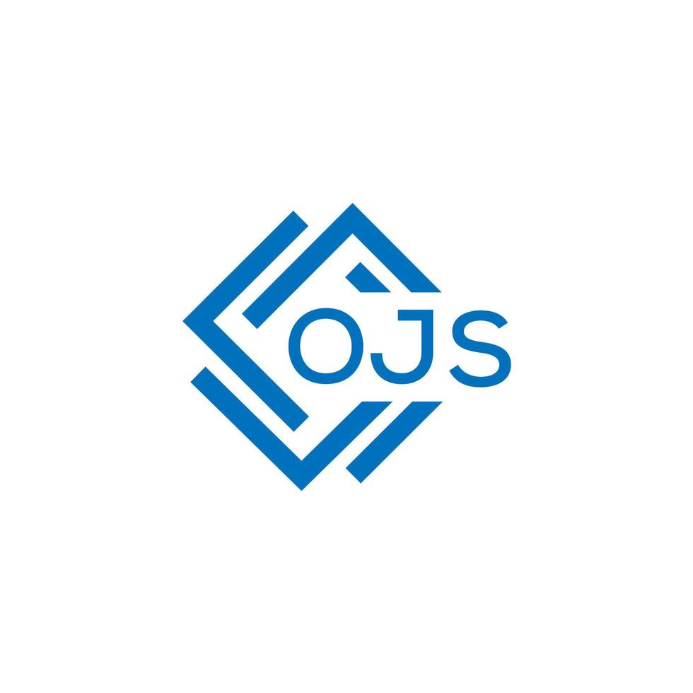 OJS letter logo design on white background. OJS creative circle letter logo concept. OJS letter design. vector