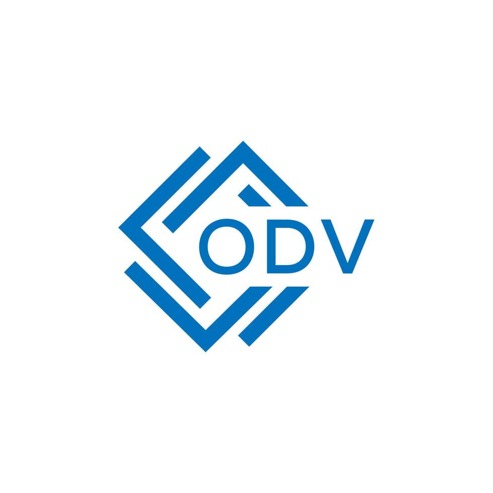 odv letra logo diseño en blanco antecedentes. odv creativo circulo letra logo concepto. odv letra diseño. vector