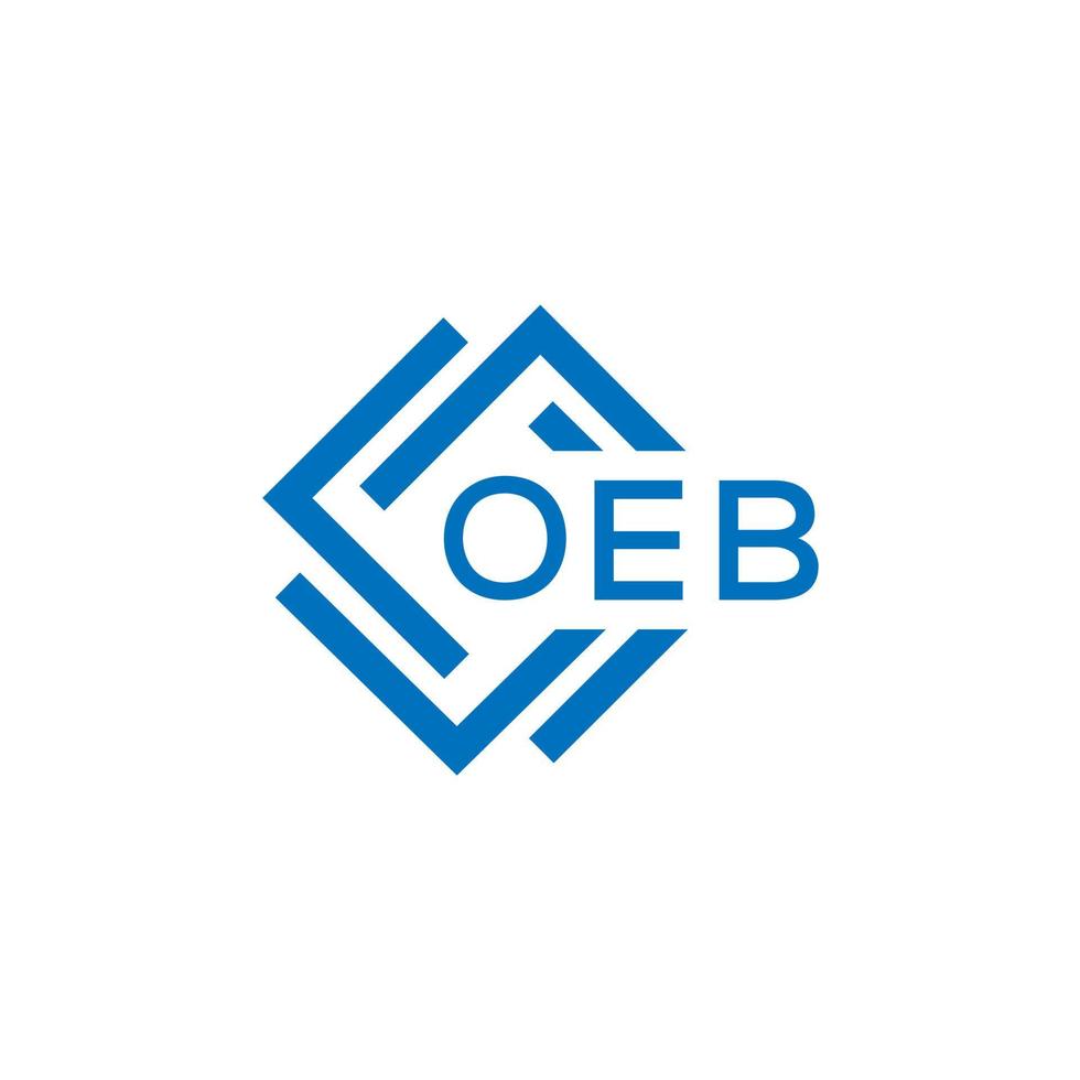 OEB letter logo design on white background. OEB creative circle letter logo concept. OEB letter design. vector