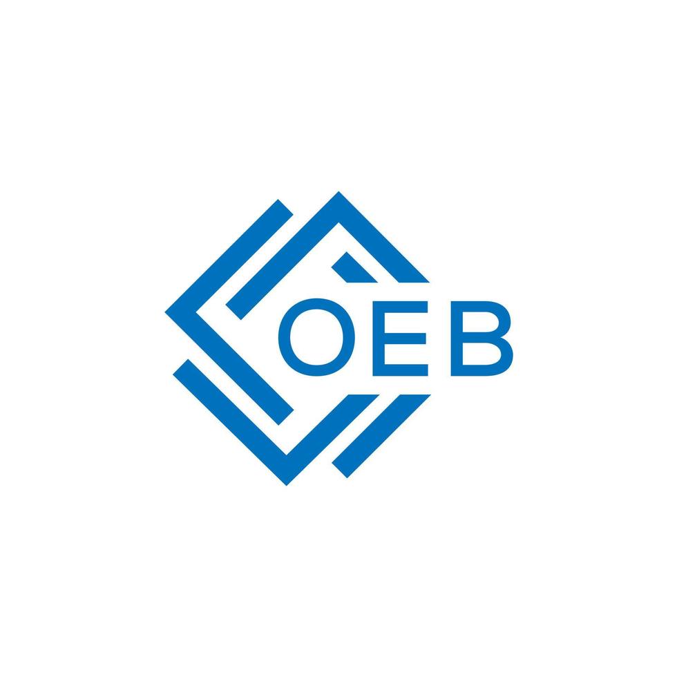 oeb letra logo diseño en blanco antecedentes. oeb creativo circulo letra logo concepto. oeb letra diseño. vector