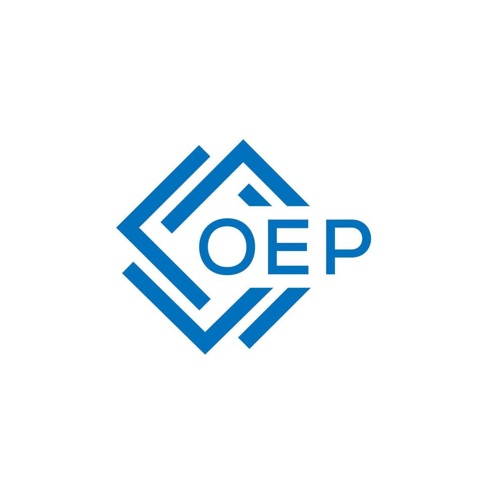 oep letra logo diseño en blanco antecedentes. oep creativo circulo letra logo concepto. oep letra diseño. vector