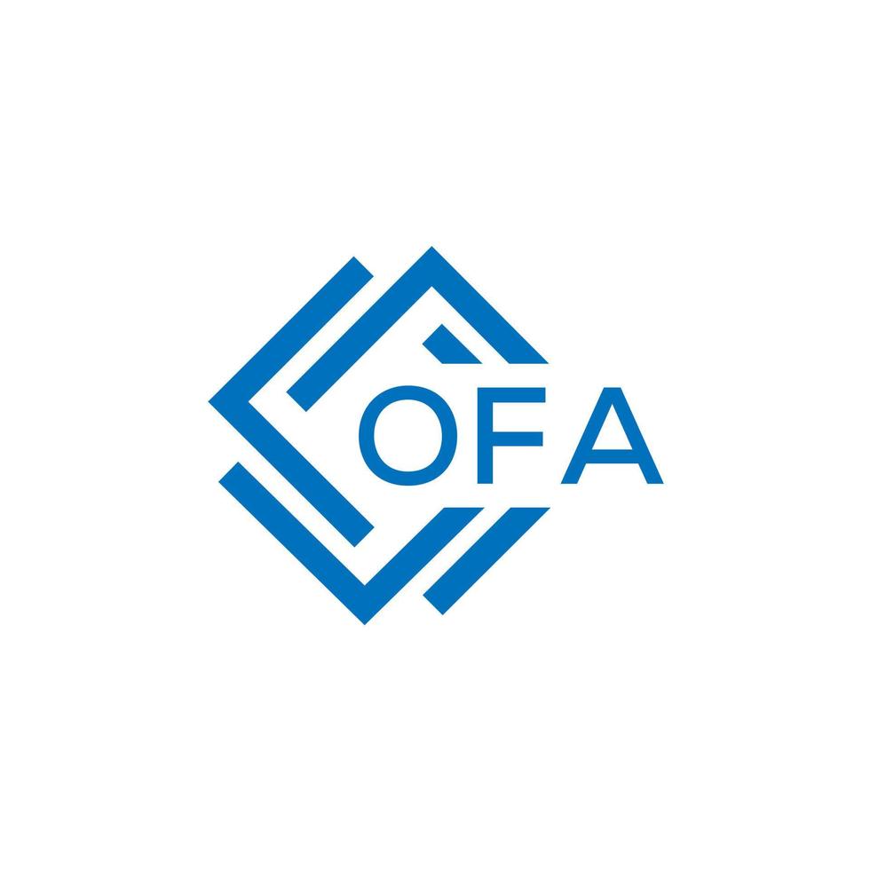 OFA letter logo design on white background. OFA creative circle letter logo concept. OFA letter design. vector
