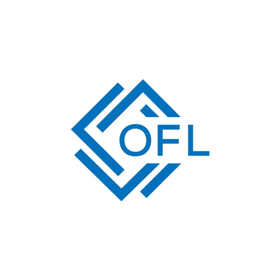 OFL letter logo design on white background. OFL creative circle letter logo concept. OFL letter design. vector