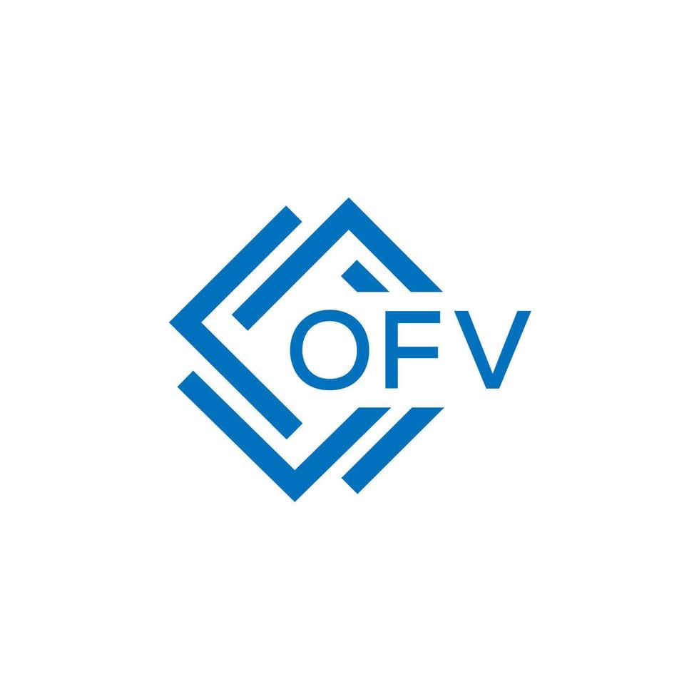 ofv letra logo diseño en blanco antecedentes. ofv creativo circulo letra logo concepto. ofv letra diseño. vector