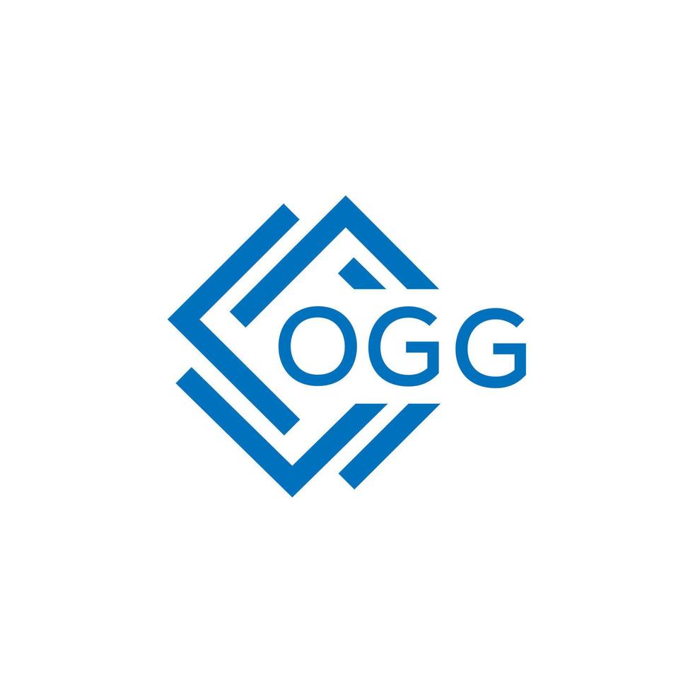 OGG letter logo design on white background. OGG creative circle letter logo concept. OGG letter design. vector