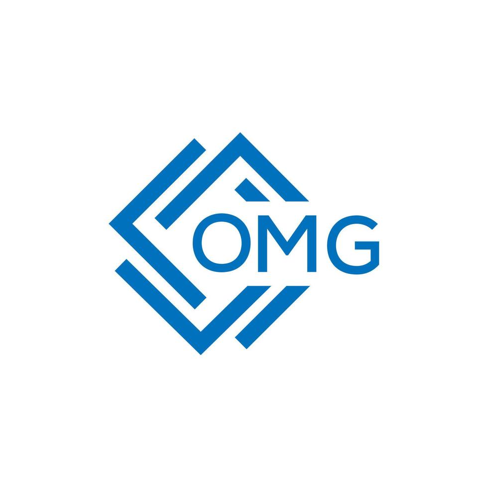 OMG letter logo design on white background. OMG creative circle letter logo concept. OMG letter design. vector
