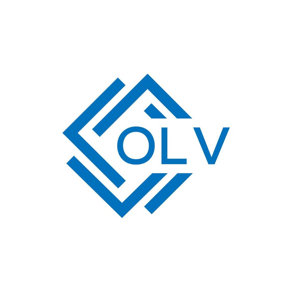 Olv letra logo diseño en blanco antecedentes. Olv creativo circulo letra logo concepto. Olv letra diseño. vector