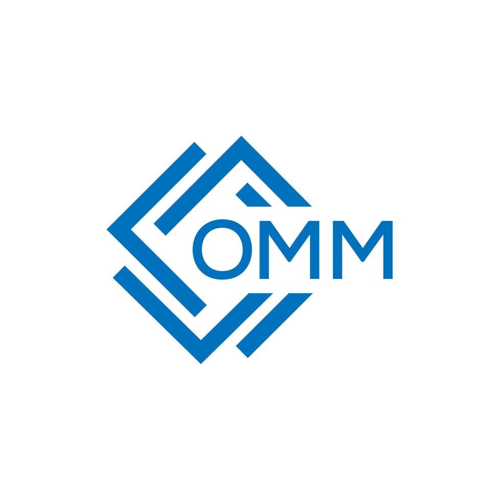 OMM letter logo design on white background. OMM creative circle letter logo concept. OMM letter design. vector