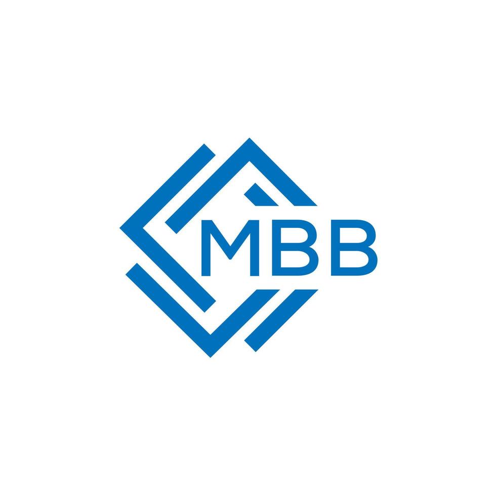 MBB letter logo design on white background. MBB creative circle letter ...