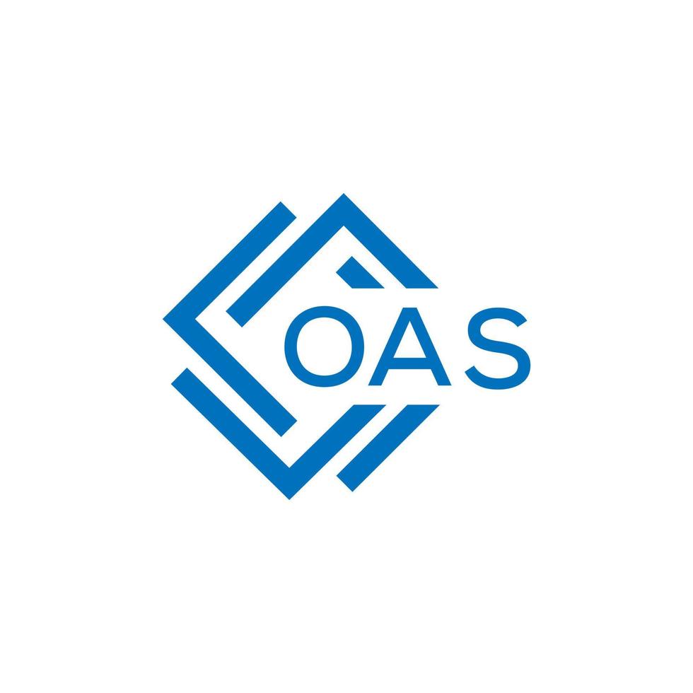 OAS letter logo design on white background. OAS creative circle letter logo concept. OAS letter design. vector